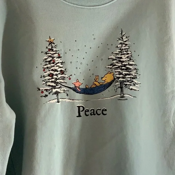 F408 Unisex Life is Good Peace Sweatshirt - Picture 7 of 15